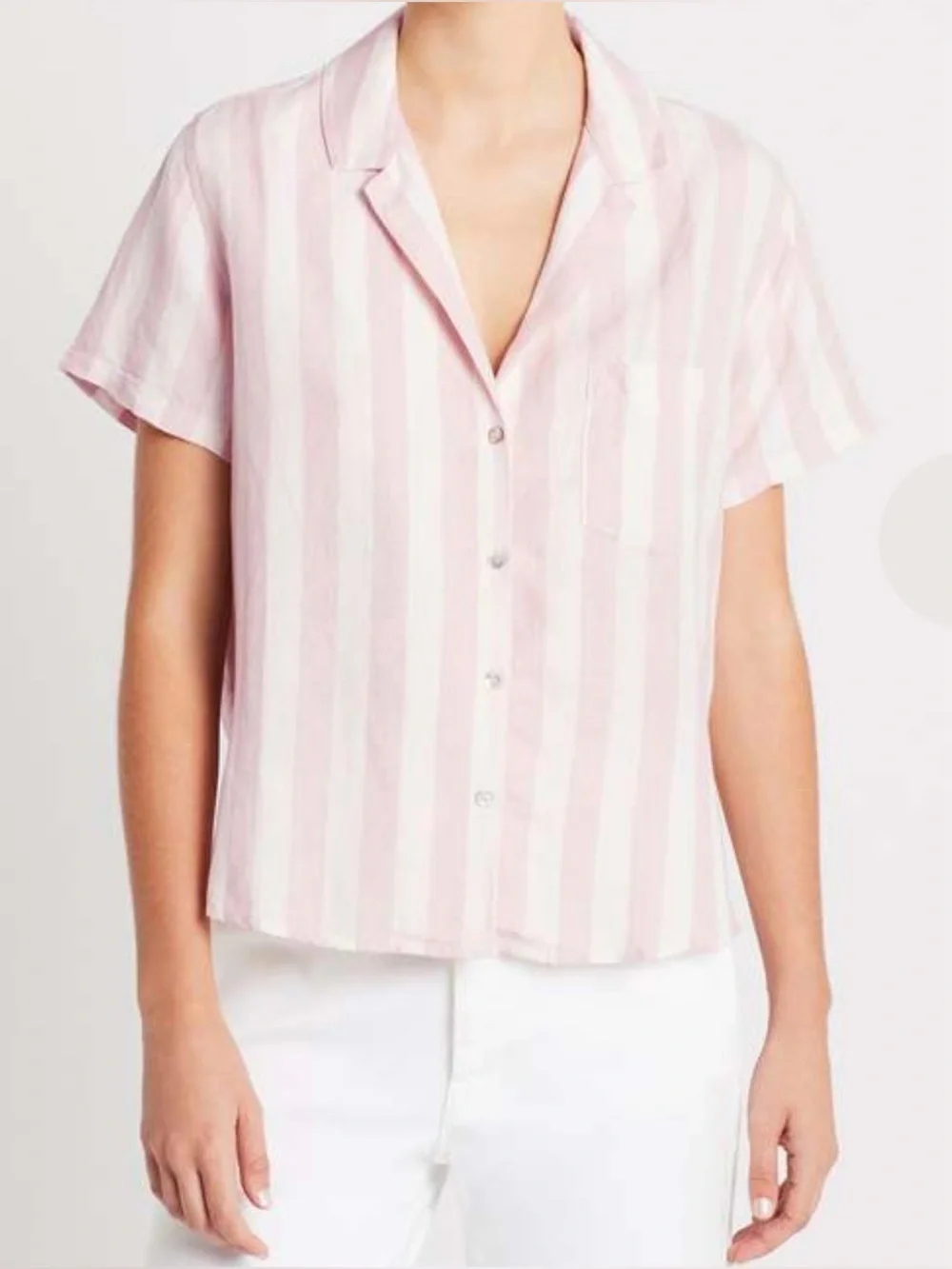Rails Zuma Short Sleeve Shirt in Petal Stripe size L - Picture 2 of 10